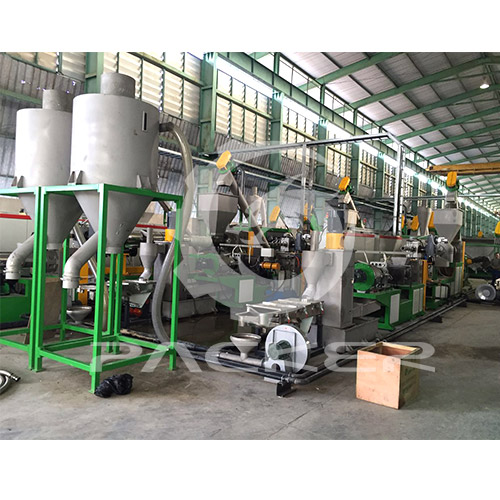 Pe Pp Plastic Flakes Granulating Line